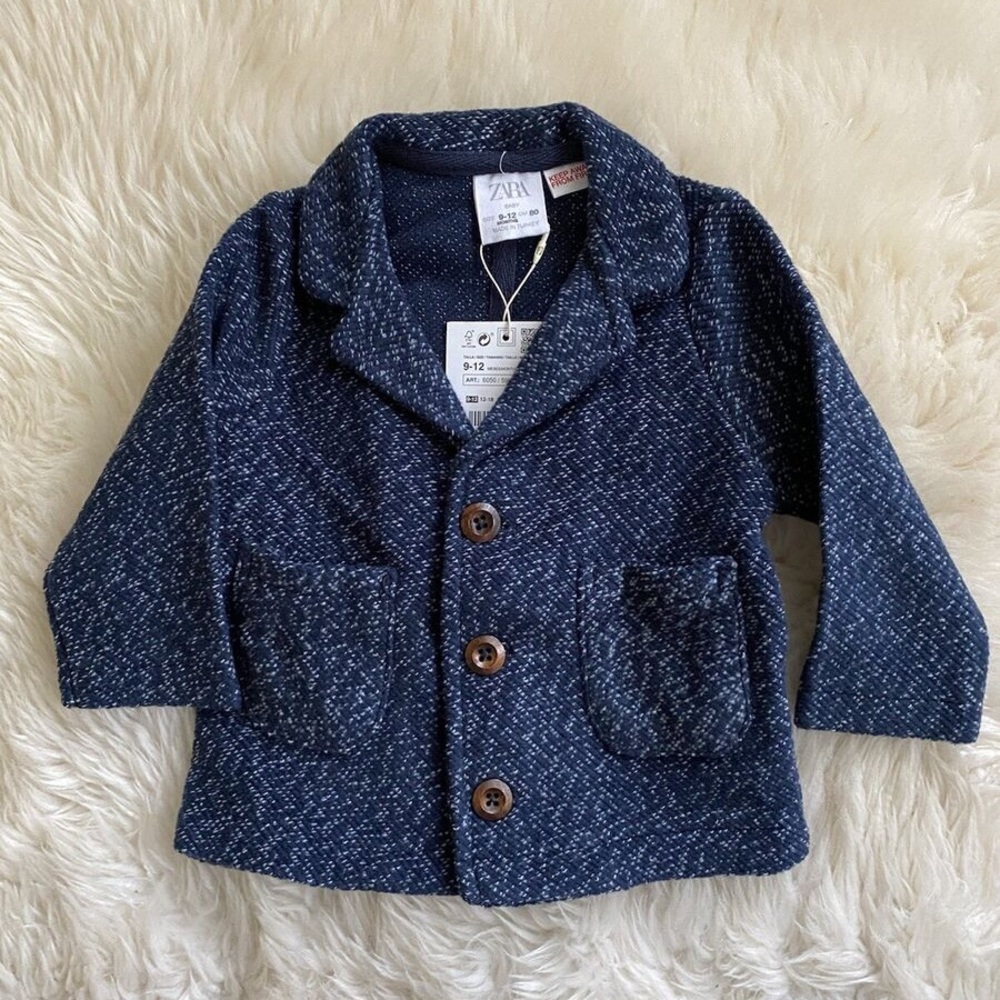 💛2/$30 Zara Boy Knitted Blazer Jacket Size 2/3